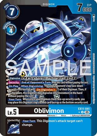 Oblivimon (Limited Foil) (EX11-041) - Dawn of Liberator Foil