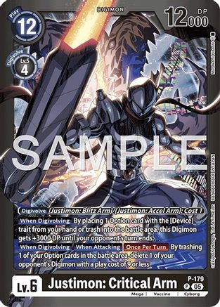 Justimon: Critical Arm (P-179) - Limited Card Pack -Another Knight- Foil