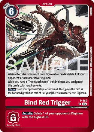 Bind Red Trigger (P-180) - Limited Card Pack -Another Knight- Foil
