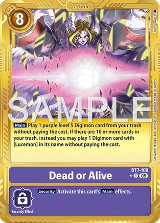 Dead or Alive (Gold Border) (BT7-109) - Advanced Booster Digimon Generation Foil