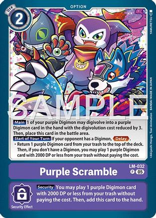 Purple Scramble (Reprint) (LM-032) - Advanced Booster Digimon Generation Foil