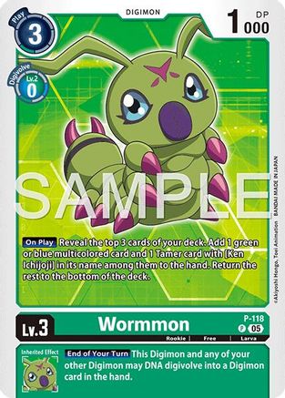 Wormmon - P-118 (Reprint) (P-118) - Advanced Booster Digimon Generation Foil