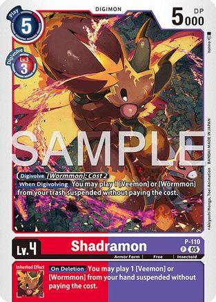 Shadramon - P-110 (Reprint) (P-110) - Advanced Booster Digimon Generation Foil