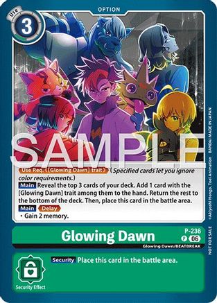 Glowing Dawn (Store Tournament 2026 Vol. 2 Participation Pack) (P-236) - Digimon Promotion Cards