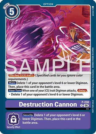 Destruction Cannon (Store Tournament 2026 Vol. 2 Participation Pack) (P-238) - Digimon Promotion Cards