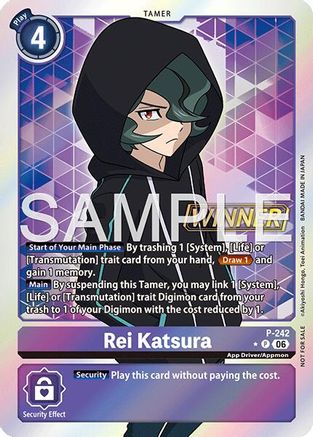 Rei Katsura (Official Store Tournament 2026 Vol. 3 Winner) (P-242) - Digimon Promotion Cards Foil