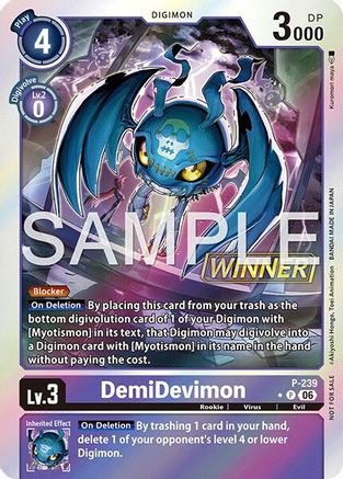 DemiDevimon (Official Store Tournament 2026 Vol. 3 Winner) (P-239) - Digimon Promotion Cards Foil