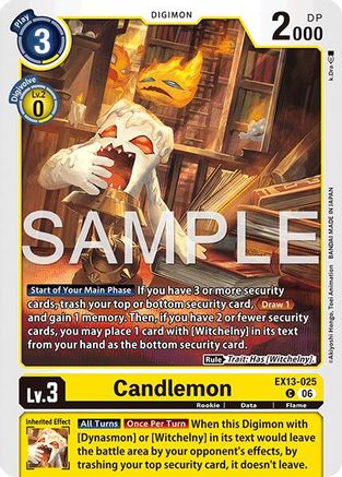 Candlemon (EX13-025) - Chivalrous XIII
