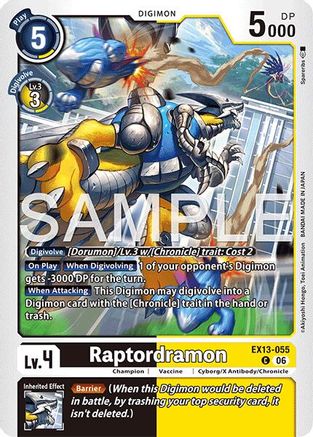 Raptordramon (EX13-055) - Chivalrous XIII
