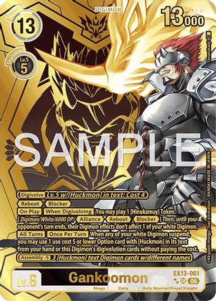 Gankoomon (Rare Pull) (EX13-061) - Chivalrous XIII Foil