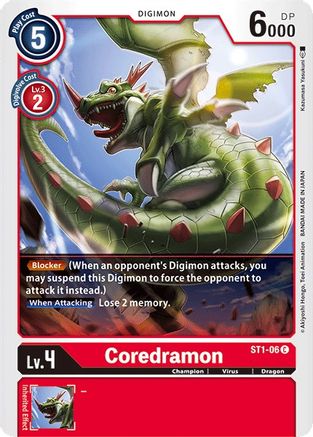 Coredramon (ST1-06) - Starter Deck 01: Gaia Red