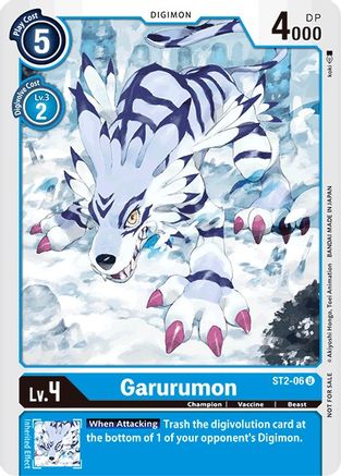 Garurumon - ST2-06 (Tamer Party Promo) (ST2-06) - Starter Deck 02: Cocytus Blue