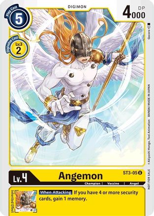 Angemon - ST3-05 (Tamer Party Promo) (ST3-05) - Starter Deck 03: Heaven's Yellow Foil