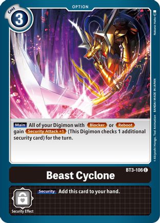 Beast Cyclone (BT3-106) - Release Special Booster 1.5