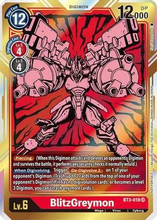 BlitzGreymon - BT3-018 (Dash Pack Ver. 1.5) (BT3-018) - Release Special Booster 1.0 Foil