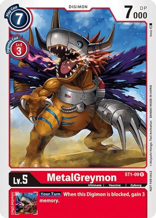 MetalGreymon - ST1-09 (Tamer Battle Pack 1) (ST1-09) - Starter Deck 01: Gaia Red
