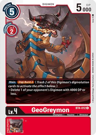 GeoGreymon (BT4-012) - Great Legend