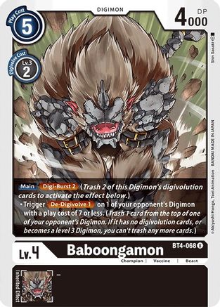 Baboongamon (BT4-068) - Great Legend
