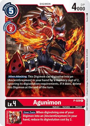Agunimon - P-029 (P-029) - Digimon Promotion Cards