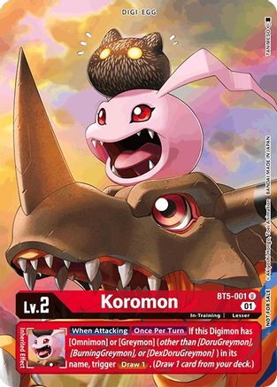 Koromon - BT5-001 (Premier TO Event June 2021) (BT5-001) - Battle of Omni