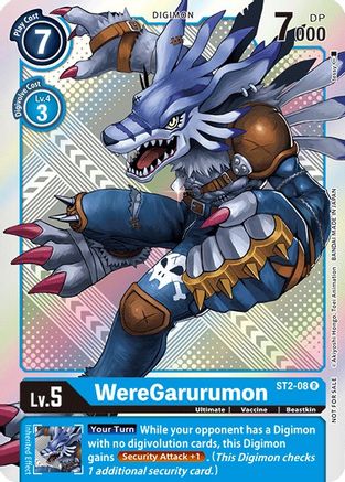 WereGarurumon - ST2-08 (Official Tournament Pack Vol.2) (ST2-08) - Starter Deck 02: Cocytus Blue Foil