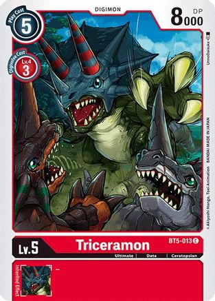 Triceramon (BT5-013) - Battle of Omni