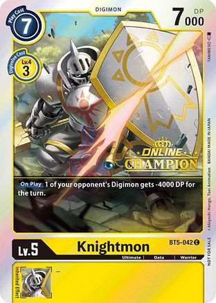 Knightmon - BT5-042 (2021 Championship Online Regional) [Online Champion] (BT5-042) - Battle of Omni Foil