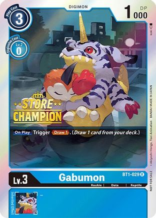 Gabumon - BT1-029 (Store Champion) (BT1-029) - Release Special Booster 1.0 Foil
