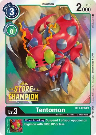 Tentomon - BT1-066 (Store Champion) (BT1-066) - Release Special Booster 1.0 Foil