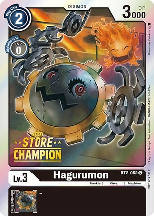 Hagurumon - BT2-052 (Store Champion) (BT2-052) - Release Special Booster 1.0 Foil