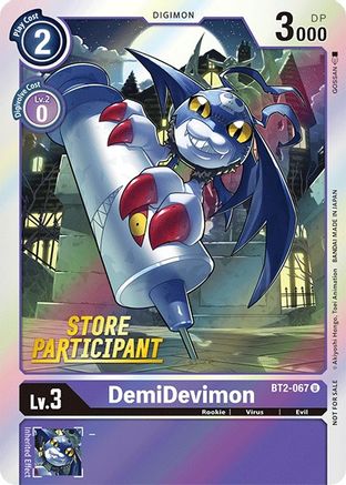 DemiDevimon - BT2-067 (Store Participant) (BT2-067) - Release Special Booster 1.0 Foil