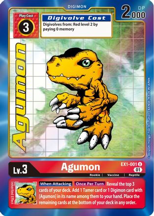 Agumon (Alternate Art) (EX1-001) - Classic Collection Foil