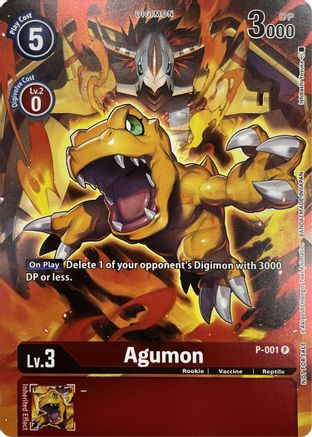 Agumon - P-001 (Tamer's Evolution Box 2) (P-001) - Digimon Promotion Cards Foil