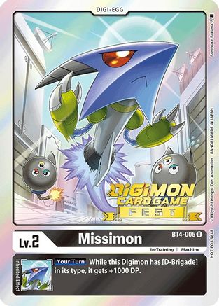 Missimon (Digimon Card Game Fest 2022) (BT4-005) - Great Legend Foil