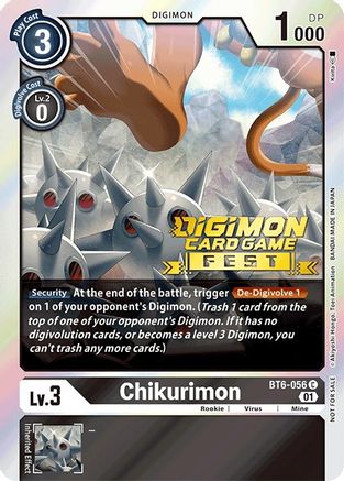 Chikurimon (Digimon Card Game Fest 2022) (BT6-056) - Double Diamond Foil