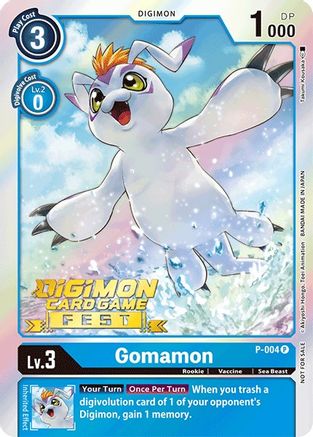 Gomamon - P-004 (Digimon Card Game Fest 2022) (P-004) - Digimon Promotion Cards Foil