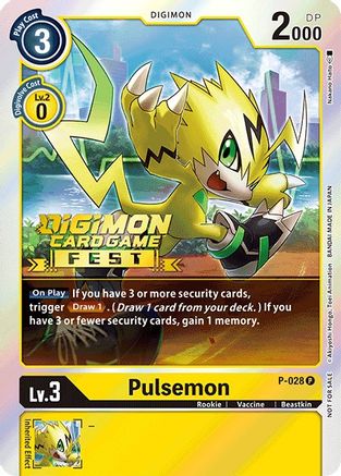 Pulsemon - P-028 (Digimon Card Game Fest 2022) (P-028) - Digimon Promotion Cards Foil