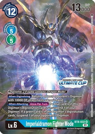 Imperialdramon Fighter Mode - BT8-032 (Ultimate Cup 2022) (BT8-032) - New Awakening Foil