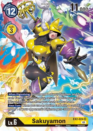 Sakuyamon (Alternate Art) (EX2-024) - Digital Hazard Foil