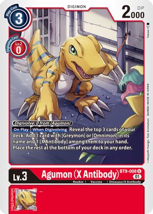 Agumon (X Antibody) (BT9-008) - X Record
