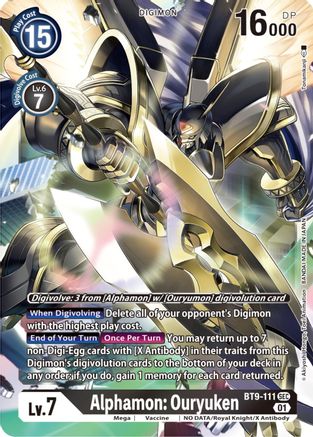 Alphamon: Ouryuken (BT9-111) - X Record Foil