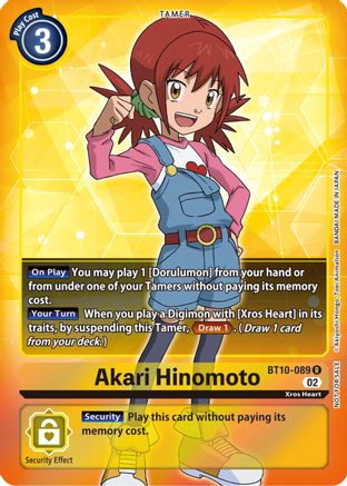 Akari Hinomoto (Box Topper) (BT10-089) - Xros Encounter Foil