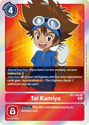 Tai Kamiya - BT1-085 (ST-11 Special Entry Pack) (BT1-085) - Release Special Booster 1.0 Foil
