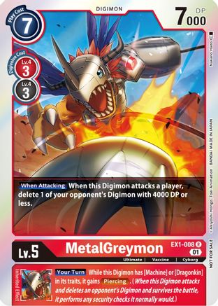 MetalGreymon (Premium Deck Set Lucky Pack) (EX1-008) - Classic Collection Foil