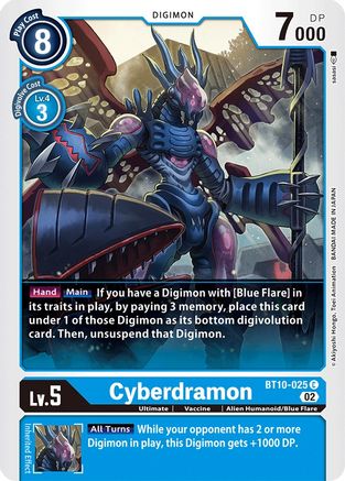 Cyberdramon (BT10-025) - Xros Encounter