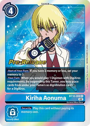 Kiriha Aonuma (BT10-088) - Xros Encounter Pre-Release Cards Foil