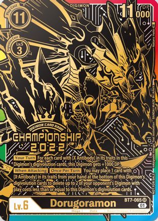 Dorugoramon (2022 Championship Finals 1st Place) (BT7-065) - Next Adventure Foil