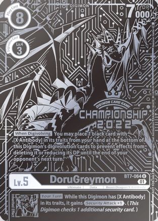 DoruGreymon (2022 Championship Finals 2nd Place) (BT7-064) - Next Adventure Foil