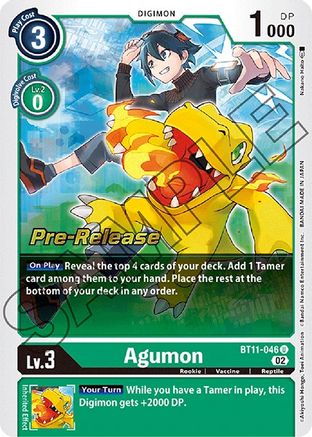 Agumon (BT11-046) - Dimensional Phase Pre-Release Cards Foil