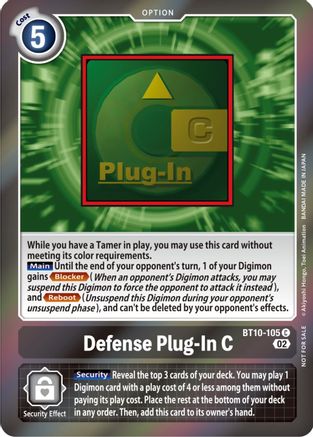 Defense Plug-In C (Event Pack 4) (BT10-105) - Xros Encounter Foil
